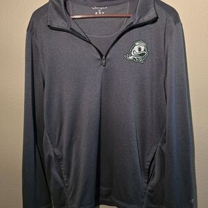 Oregon Ducks Gray Quarter-zip By Champion. GO DUCKS